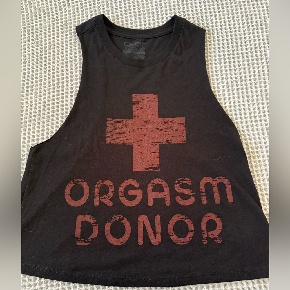 “orgasm donor” muscle tank